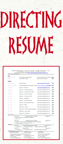 Directing Resume