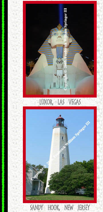 Luxor, Las Vegas, Sandy Hook, New Jersey