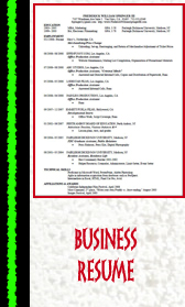  Business Resume