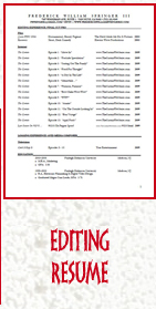  Editing Resume
